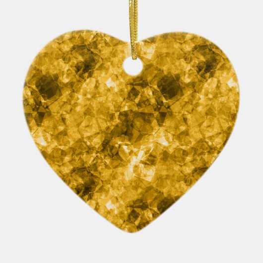 Gele ruw gekleurde textuur keramisch ornament (Voorkant)