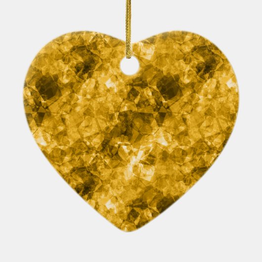 Gele ruw gekleurde textuur keramisch ornament (Achterkant)