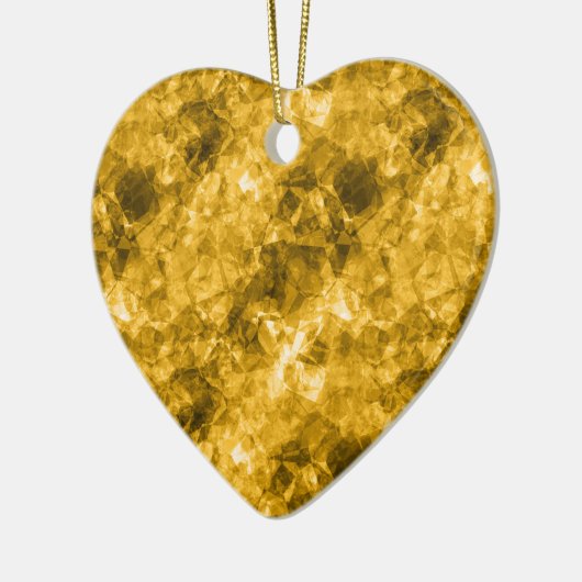 Gele ruw gekleurde textuur keramisch ornament (Links)