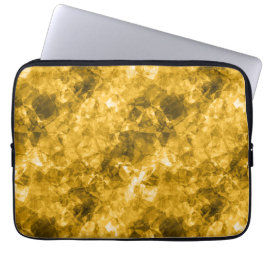 Gele ruw gekleurde textuur laptop sleeve