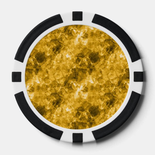Gele ruw gekleurde textuur poker chips (Voorkant)