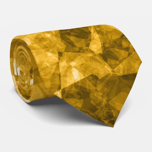 Gele ruw gekleurde textuur stropdas (Opgerold)