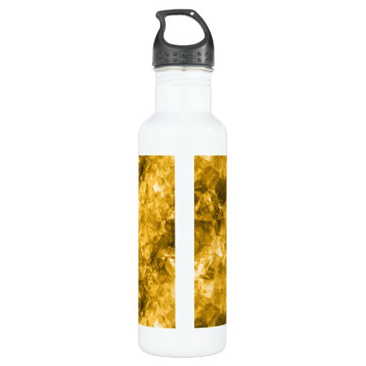 Gele ruw gekleurde textuur waterfles  (Achterkant)