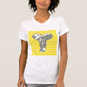 Gele Safari Stip met Pop Art Olifant T-shirt