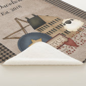 Gele Saltbox House - Vereenvoudig primitief land Sherpa Deken (3/4)