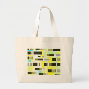 Gele samenstelling grote tote bag