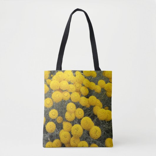 Gele santolina bloeiende struik tote bag (Voorkant)