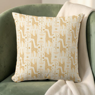 Gele Savannah Safari Giraffe Patroon Kussen