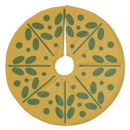 Gele Scandinavische kerstboomrokken Fleece Kerstboom Rok