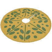 Gele Scandinavische kerstboomrokken Fleece Kerstboom Rok (Gekanteld)