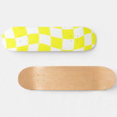 Gele Schaakbordpatroon Persoonlijk Skateboard (Horizontaal)