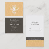 Gele schaar- en weekschaar afsprakenkaartje (Voorkant / Achterkant)