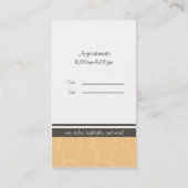 Gele schaar- en weekschaar afsprakenkaartje (Achterkant)