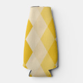 Gele schaduw Rhombus vorm patroon Flesjeskoeler (Voorkant)