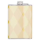 Gele schaduw Rhombus vorm patroon Heupfles (Achterkant)