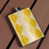 Gele schaduw Rhombus vorm patroon Heupfles