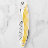 Gele schaduw Rhombus vorm patroon Kurkentrekker (Voorkant)