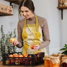 Gele schaduw Rhombus vorm patroon Schort