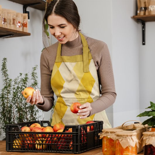 Gele schaduw Rhombus vorm patroon Schort