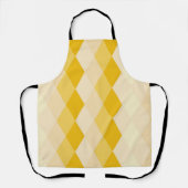 Gele schaduw Rhombus vorm patroon Schort (Voorkant)