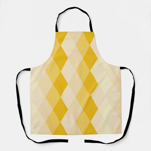 Gele schaduw Rhombus vorm patroon Schort (Voorkant)