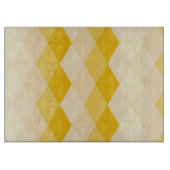 Gele schaduw Rhombus vorm patroon Snijplank (Voorkant)