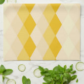 Gele schaduw Rhombus vorm patroon Theedoek (Gevouwen)