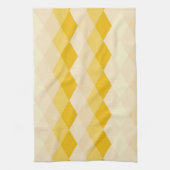 Gele schaduw Rhombus vorm patroon Theedoek (Verticaal)