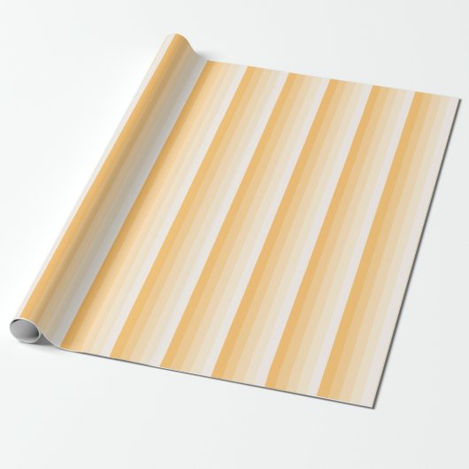 Gele schaduwstrepen cadeaupapier (Uitgerold)