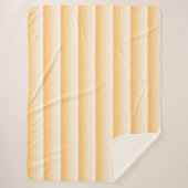 Gele schaduwstrepen sherpa deken (Voorkant)