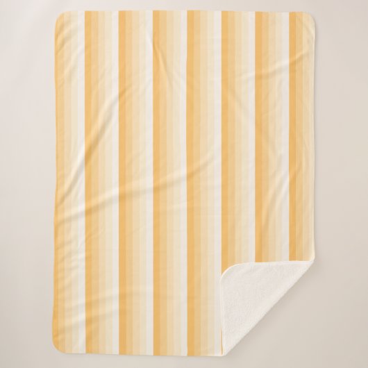 Gele schaduwstrepen sherpa deken (Voorkant)