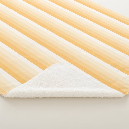 Gele schaduwstrepen sherpa deken (3/4)