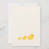 Gele schattige eend verjaardag kaart (Achterkant)
