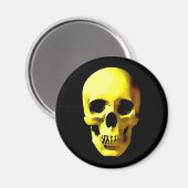 Gele schedel ijskast magneet (Voorkant / Achterkant)