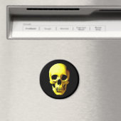 Gele schedel ijskast magneet (Insitu (Vaatwasser))