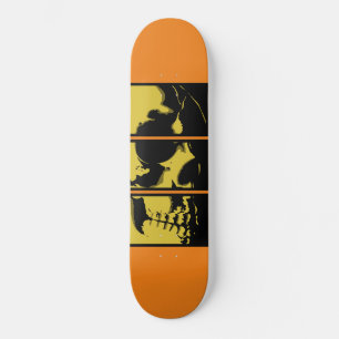 Gele schedel persoonlijk skateboard