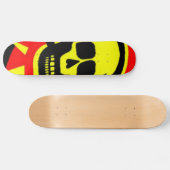 Gele schedel persoonlijk skateboard (Horizontaal)
