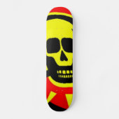 Gele schedel persoonlijk skateboard (Voorkant)