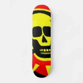 Gele schedel persoonlijk skateboard