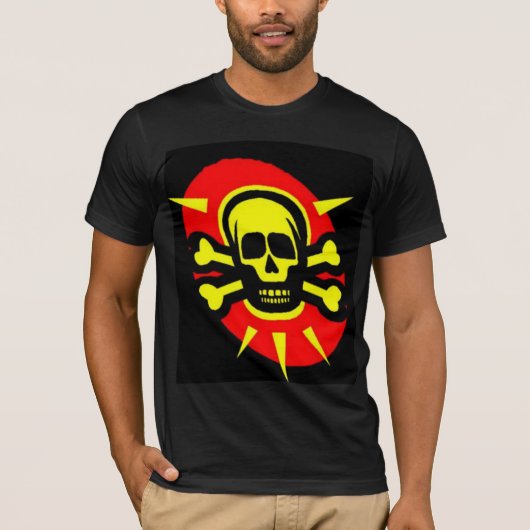 Gele Schedel T-shirt (Voorkant)