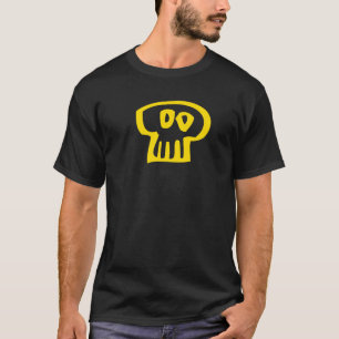 Gele schedel t-shirt