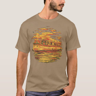 Gele scheepsbemanningspremie t-shirt