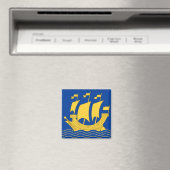 Gele scheepsmagneet magneet (Insitu (Vaatwasser))