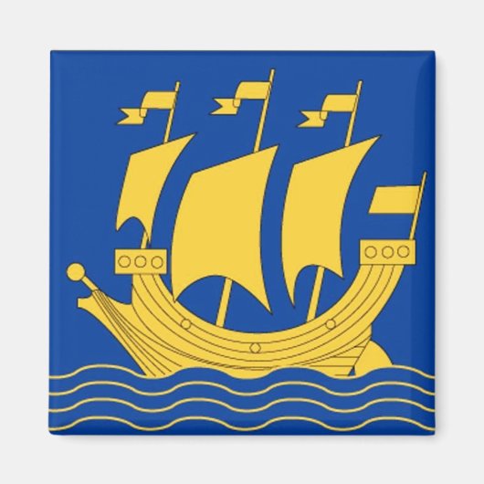 Gele scheepsmagneet magneet (Voorkant)