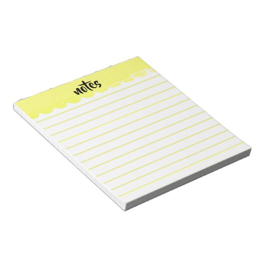 gele schelp notitieblok (Schuin)