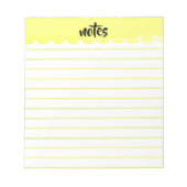 gele schelp notitieblok (Voorkant)