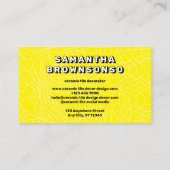Gele Schets In reliëf gemaakte hand-getrokken Lijn Visitekaartje (Achterkant)