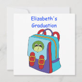 Gele schildpad Afstuderen Aankondiging (Achterkant)
