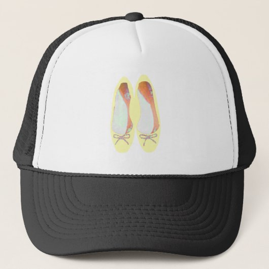 Gele schoenen trucker pet (Voorkant)