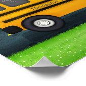 Gele school bus 6 Schoolfoto's gepersonaliseerd Poster (Hoek)